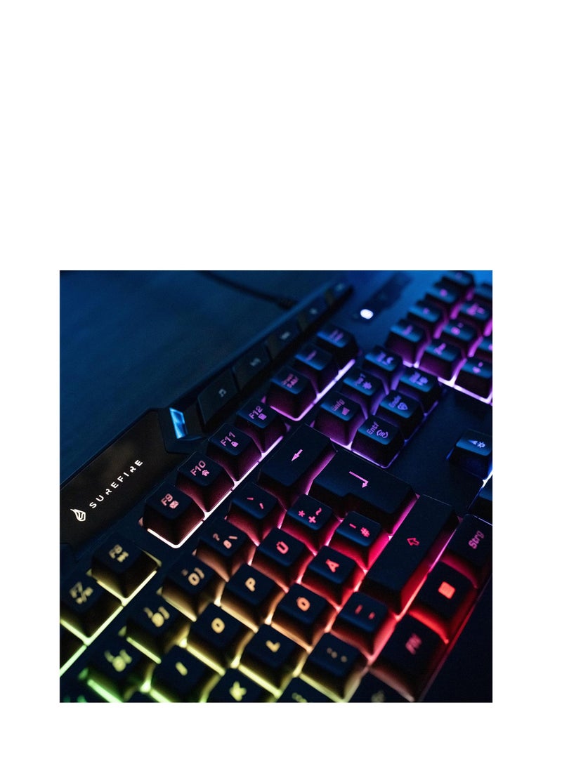 SureFire KingPin RGB Gaming Multimedia Keyboard – UK English QWERTY - Image 4
