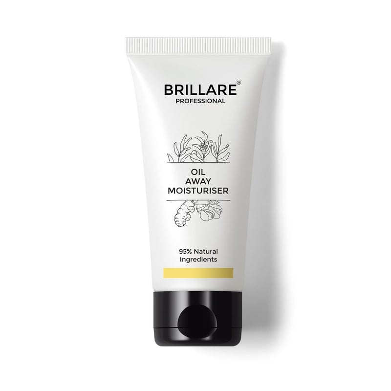 Brillare Professional Oil Away Natural Moisturiser With Tea Tree and Turmeric For Oily Acne Prone Skin 50 ML - Image 1