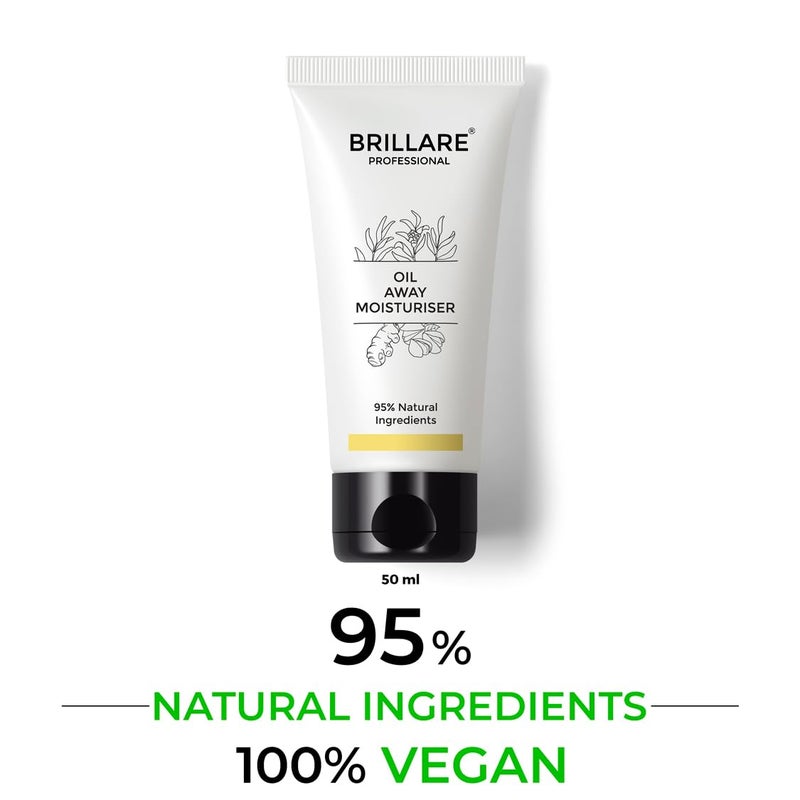 Brillare Professional Oil Away Natural Moisturiser With Tea Tree and Turmeric For Oily Acne Prone Skin 50 ML - Image 4