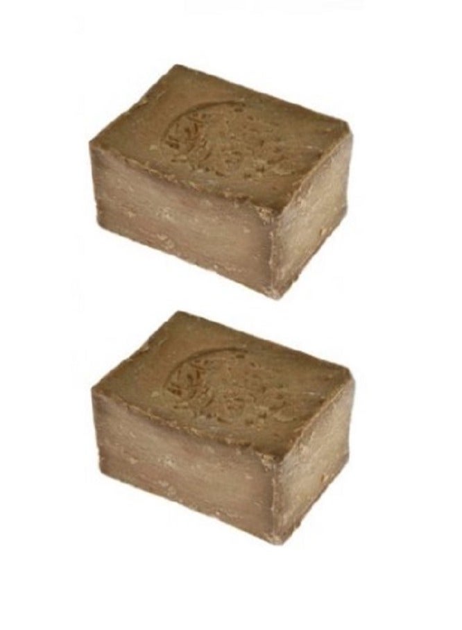 يامي بايو شوب ALUS - صابون حلب الطبيعي مصنوع من زيت الزيتون البكر الممتاز وزيت الغار بنسبة 15% - قابل للتحلل الحيوي - لا يسبب الحساسية وحساس - 200 جرام متعدد الألوان 0.2497 كجم 2 قطعة