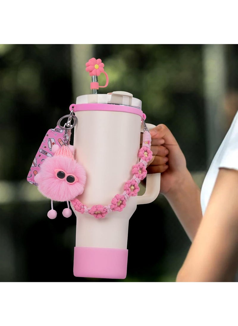 Y&D - 6PCS Use for  Cup Tumbler Accessories 40oz 30oz,Compatible with Stanley Cup Tumbler Water Bottle Handle Sling Strap for Carrying - Image 1