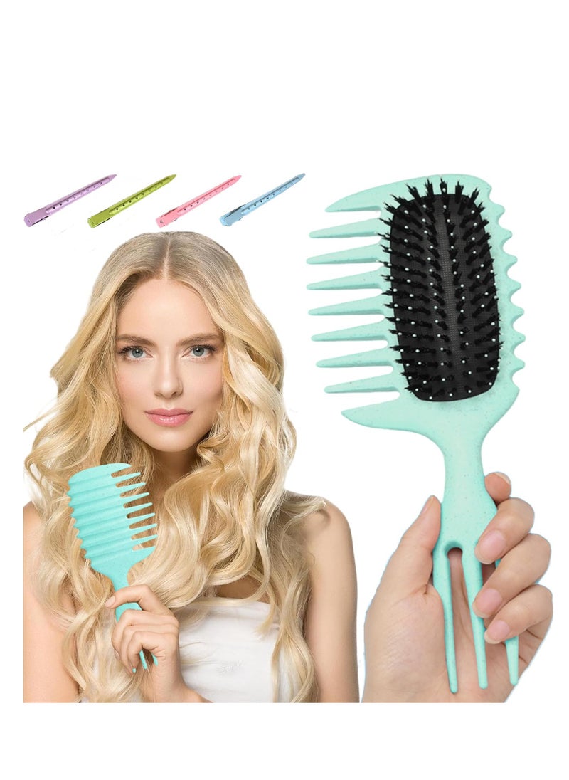 Generic - "Curly Hair Styling Brush – Detangling Brush for Wet & Dry Hair, Essential Tool for Defining & Shaping Perfect Curls (Random Colors)" - Image 1