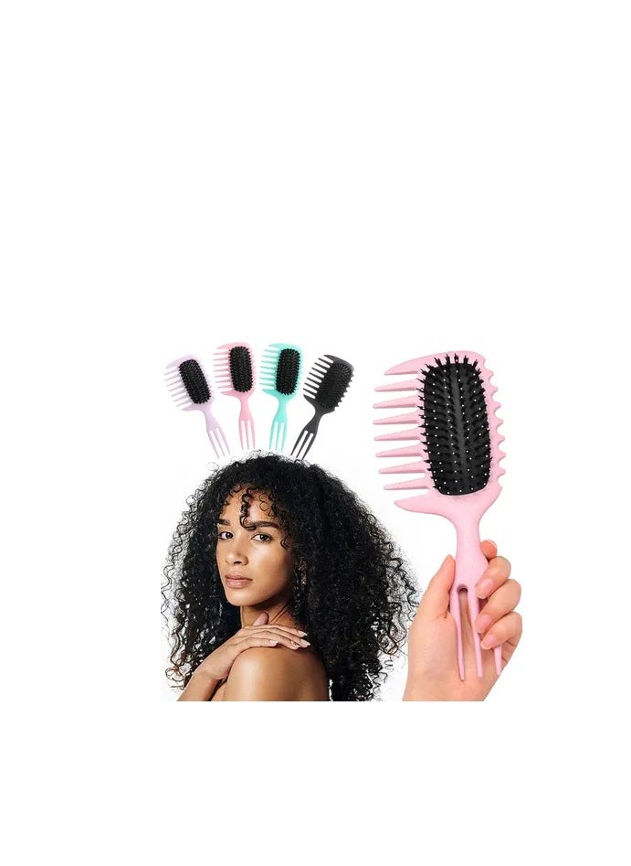 Generic - "Curly Hair Styling Brush – Detangling Brush for Wet & Dry Hair, Essential Tool for Defining & Shaping Perfect Curls (Random Colors)" - Image 1