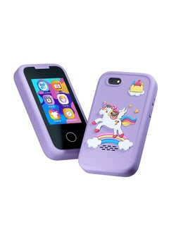 Generic Private Model Children's Mobile Phone 2.8 Inch Camera HD Photo Video Children IPS Touch Unicorn-Body Color:Purple Unicorn + 8g Card  - Image 1