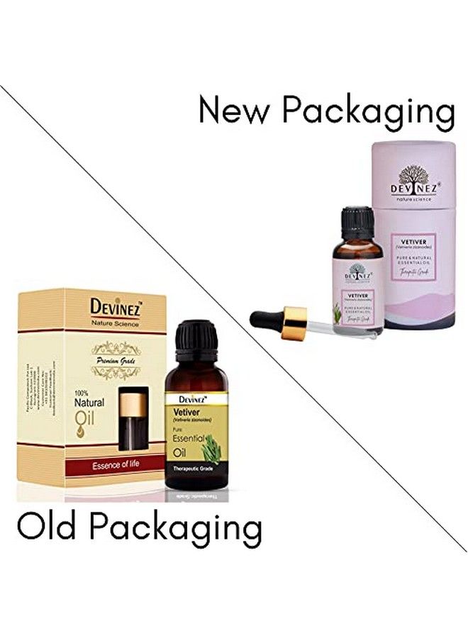 Devinez Vetiver Essential Oil 100% Pure Natural & Undiluted 50Ml In Glass Bottle Antiinflammatory Antiseptic Improves Immunity Clears Acne And Boosts Skin Health Reduce Tension - Image 3