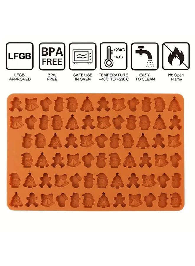 2pcs Christmas Chocolate Candy Molds Food Grade Silicone Baking Molds For Cake Decor - Image 4
