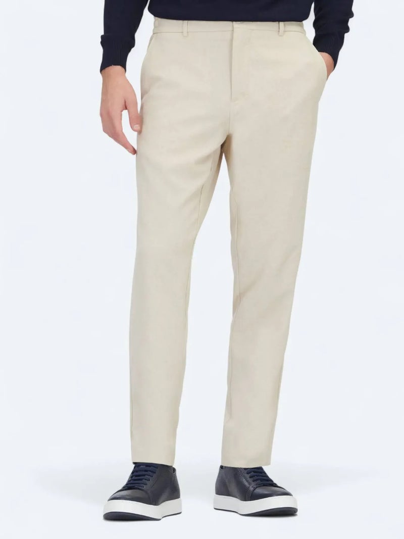 Kip Beige Weaving Jogging Fit Casual Trousers - Image 2