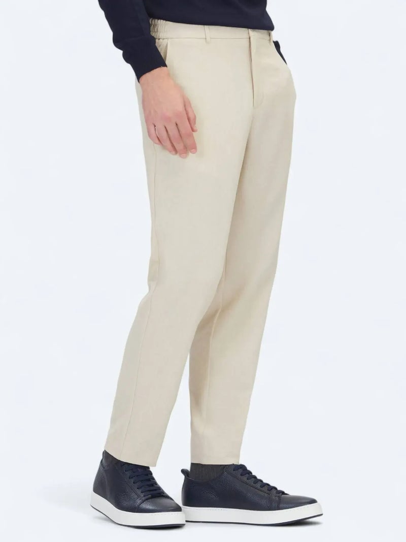 Kip Beige Weaving Jogging Fit Casual Trousers - Image 3