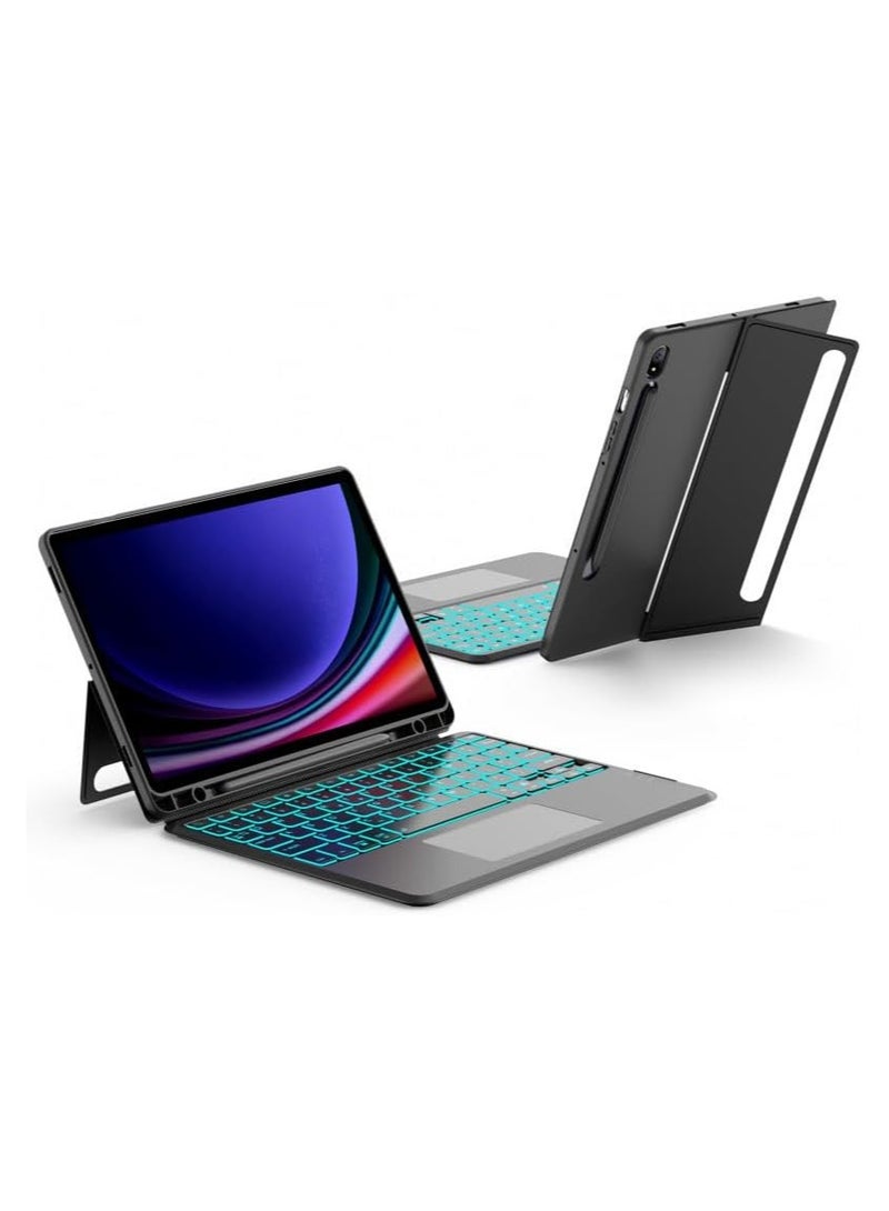 Compatible with Samsung Galaxy Tab S10 Ultra 14.6 inch 2024 SM-X920 SM-X926B Detachable Wireless Bluetooth Touchpad Trackpad Magnetic Keyboard - Image 1