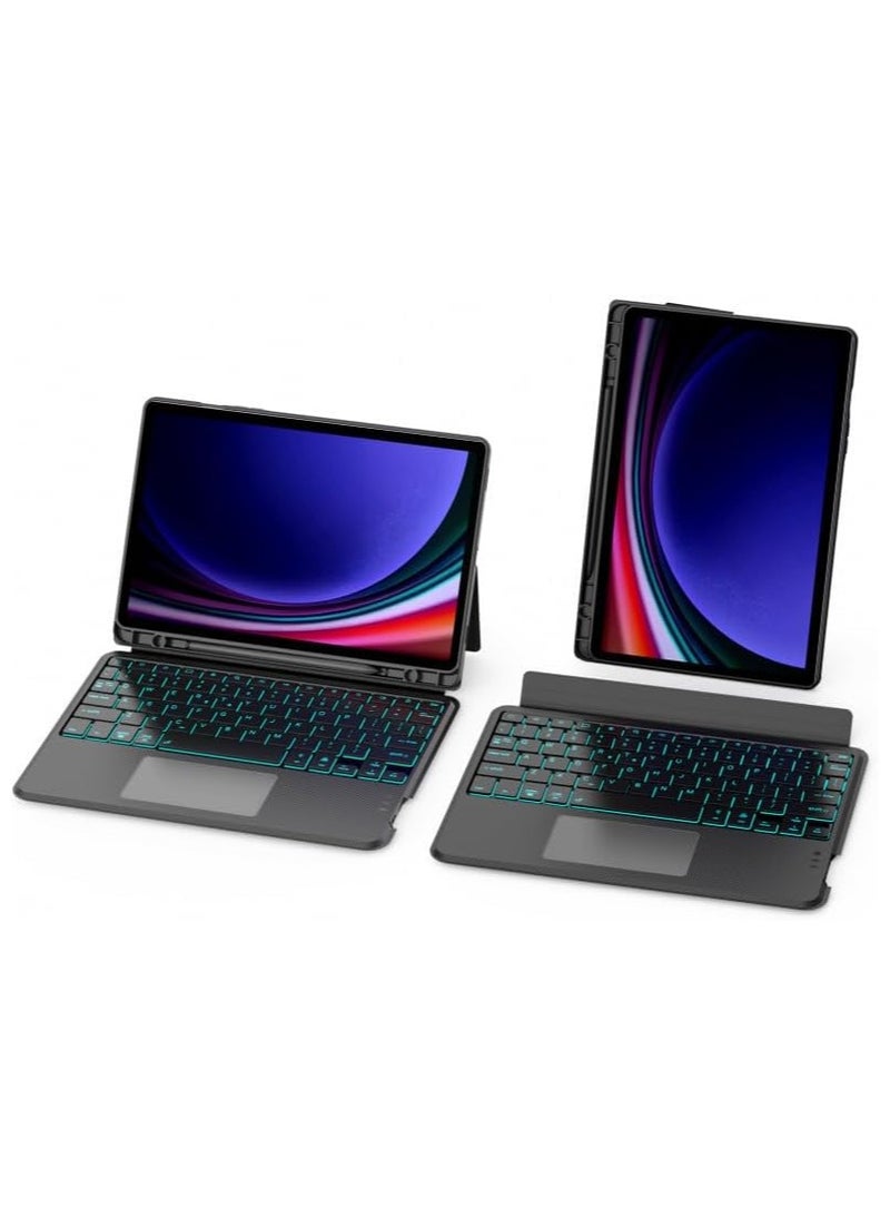 Compatible with Samsung Galaxy Tab S10 Ultra 14.6 inch 2024 SM-X920 SM-X926B Detachable Wireless Bluetooth Touchpad Trackpad Magnetic Keyboard - Image 2