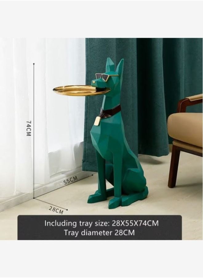 CORX Waiter Dobermann Tray Statue - A Fusion of Art and Functionality
