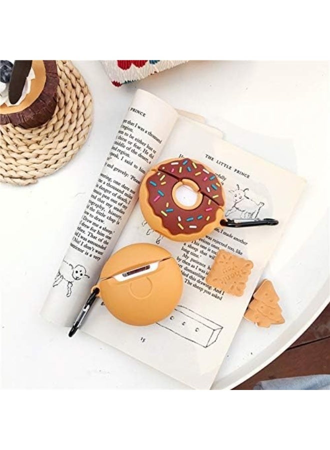 جراب ناعم من السيليكون المقاوم للصدمات لأجهزة Apple Airpods 3 جراب جديد ثلاثي الأبعاد لطيف بتصميم كرتوني إبداعي مع سلسلة مفاتيح - Image 1