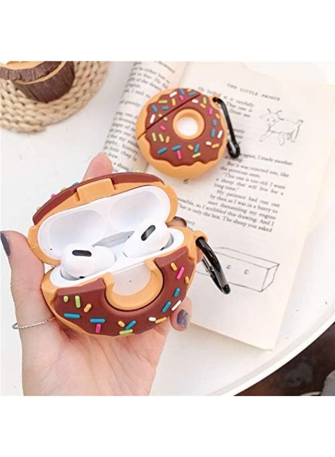 جراب ناعم من السيليكون المقاوم للصدمات لأجهزة Apple Airpods 3 جراب جديد ثلاثي الأبعاد لطيف بتصميم كرتوني إبداعي مع سلسلة مفاتيح - Image 2