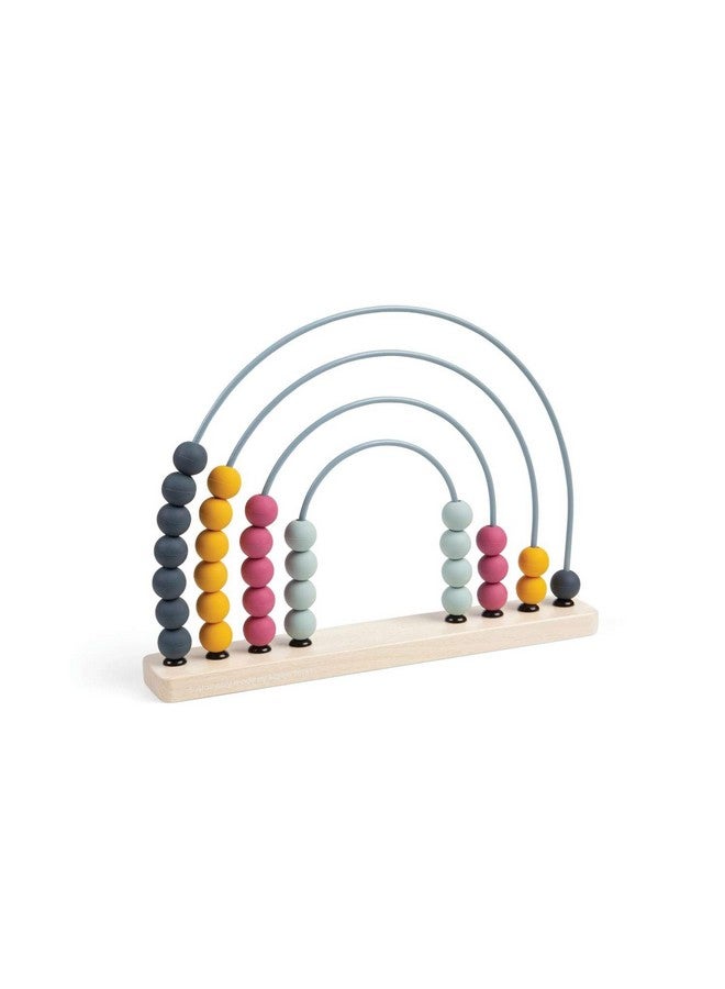 Bigjigs Toys ألعاب بيججيجز - أباكوس قوس قزح معتمد من FSC - أباكوس خشبي صديق للبيئة للأطفال والرضع، 32 خرزة سيليكون من الدرجة الغذائية، ألعاب تنمية مبكرة ونشاط، ألعاب عد ذات جودة - Image 1