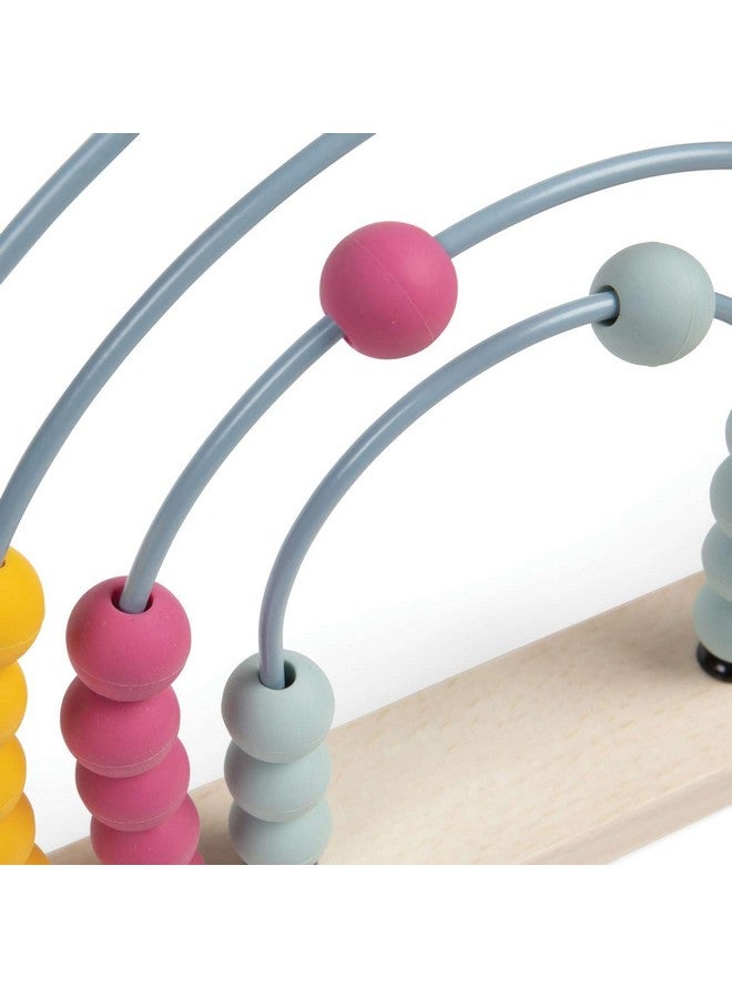 Bigjigs Toys ألعاب بيججيجز - أباكوس قوس قزح معتمد من FSC - أباكوس خشبي صديق للبيئة للأطفال والرضع، 32 خرزة سيليكون من الدرجة الغذائية، ألعاب تنمية مبكرة ونشاط، ألعاب عد ذات جودة - Image 4