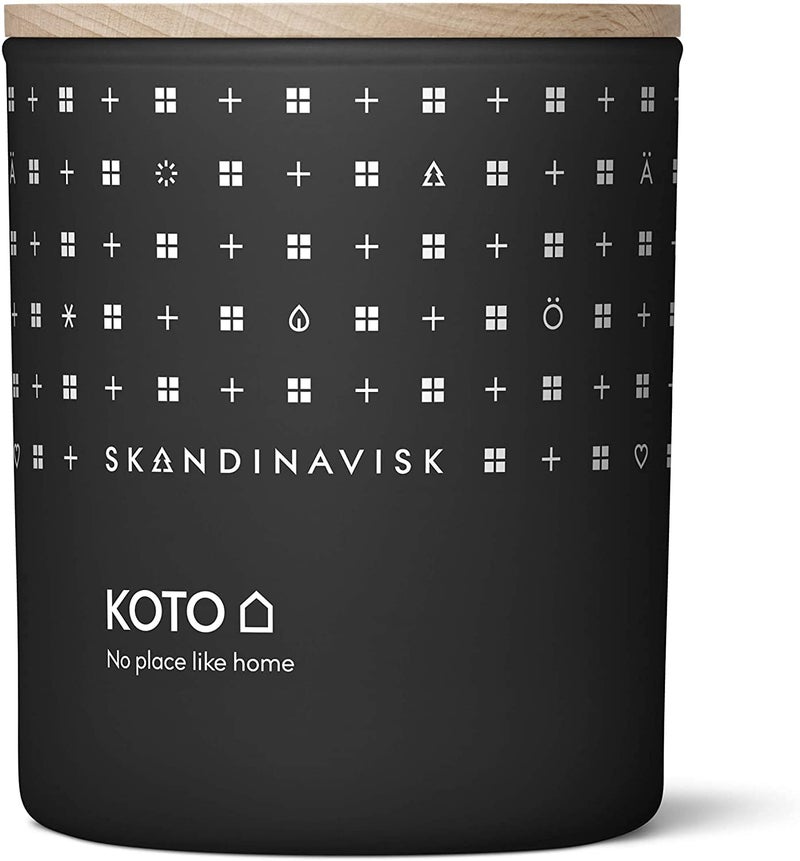 Skandinavisk KOTO Home Scented Candle Fragrance Notes Vanilla Beans and Dried Orange Peel Amber and Leather 70 oz