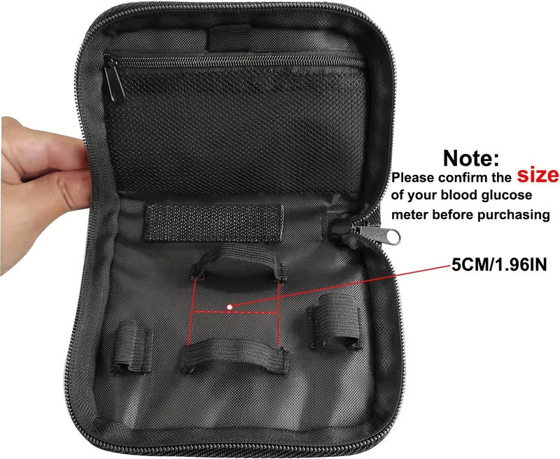 BUBM Diabetes Supply Case Diabetic Organizer Carrying Case Kit Portable Diabetes Testing Kit Case Blood Glucose Meter Storage Bagonly case - Image 2