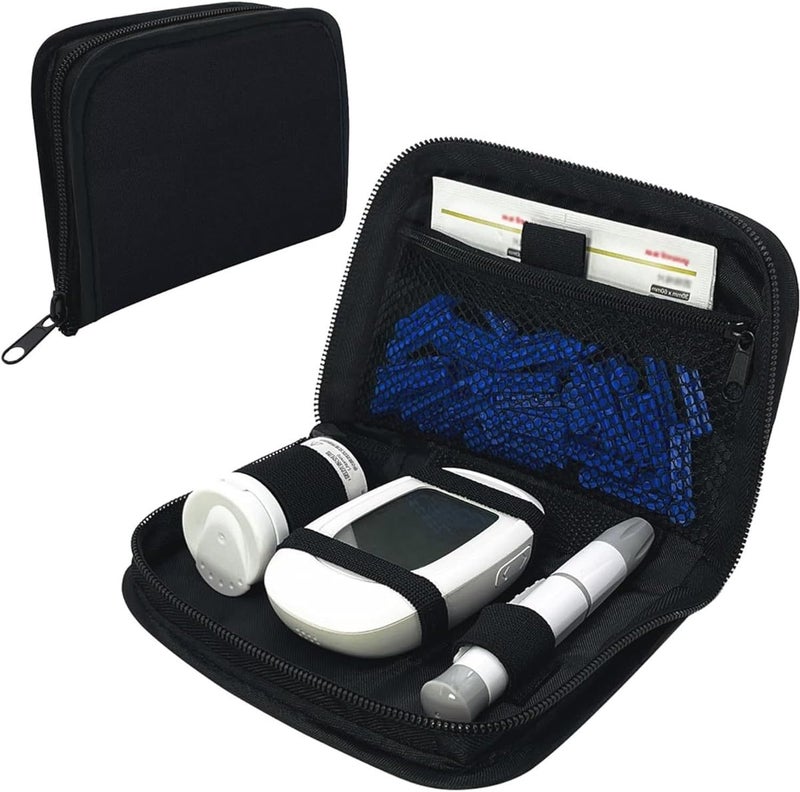 BUBM Diabetes Supply Case Diabetic Organizer Carrying Case Kit Portable Diabetes Testing Kit Case Blood Glucose Meter Storage Bagonly case - Image 1