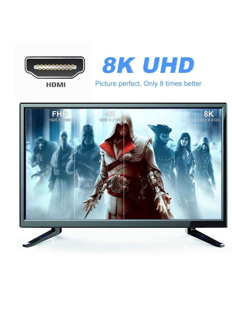 Excefore محول HDMI 2.1 ذكر إلى أنثى، محول بزاوية قائمة 90 درجة، محول تمديد HD، مناسب لأجهزة الكمبيوتر المحمولة والتلفزيون - Image 5
