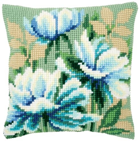 Vervaco Cross Stitch Cushion Kit Japanese Anemones 1 16" x 16" - Image 4