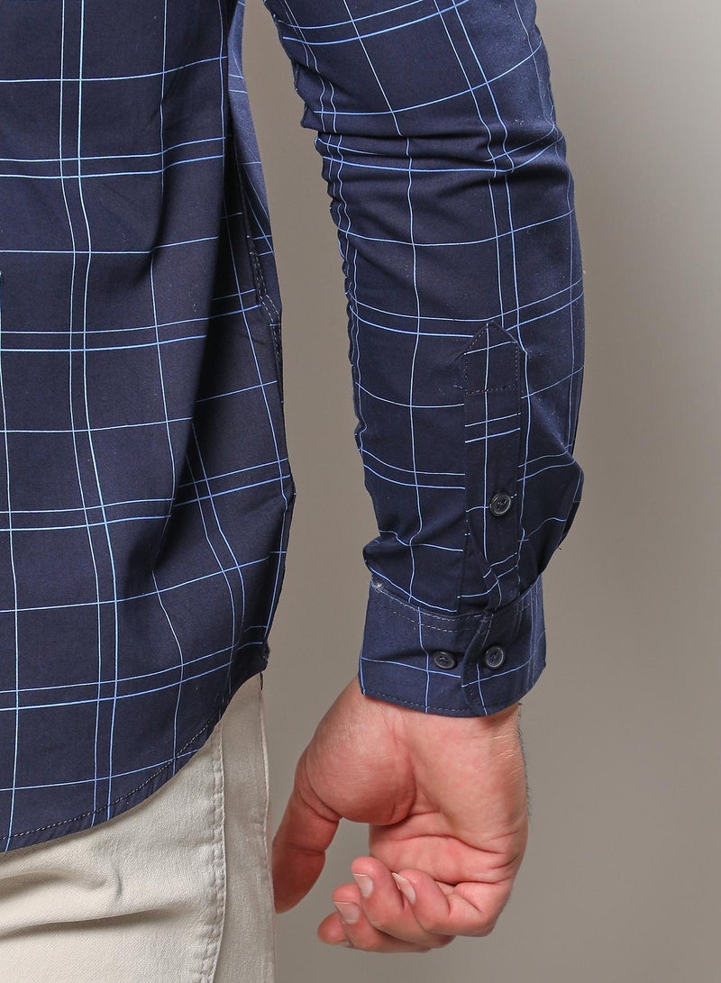 Instafab Plus Graph Checked Shirt - Image 5