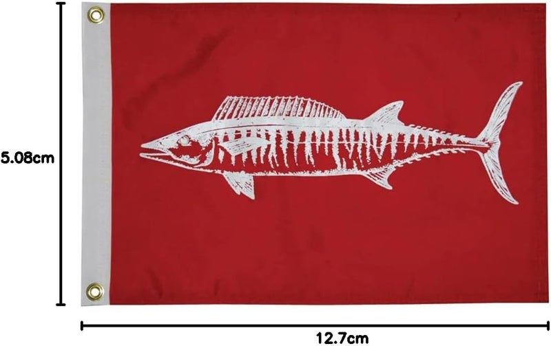 TAYLOR MADE PRODUCTS Taylor Made Fisherman's Catch Wahoo Fish Boat Flag - 12" x 18" Durable Water-Repellent Nylon with Brass Grommets - Image 2