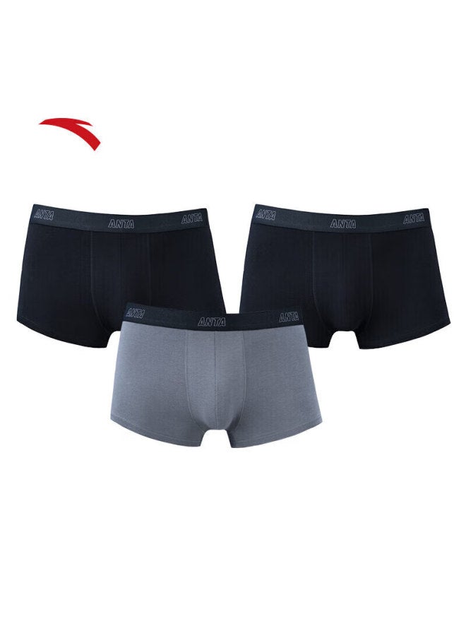 ANTA Anta | Sports Underwear | [3 Pack] Men's Cotton Moisture Wicking Breathable Comfortable Boxer Briefs Skin-friendly Underpants  - Image 4