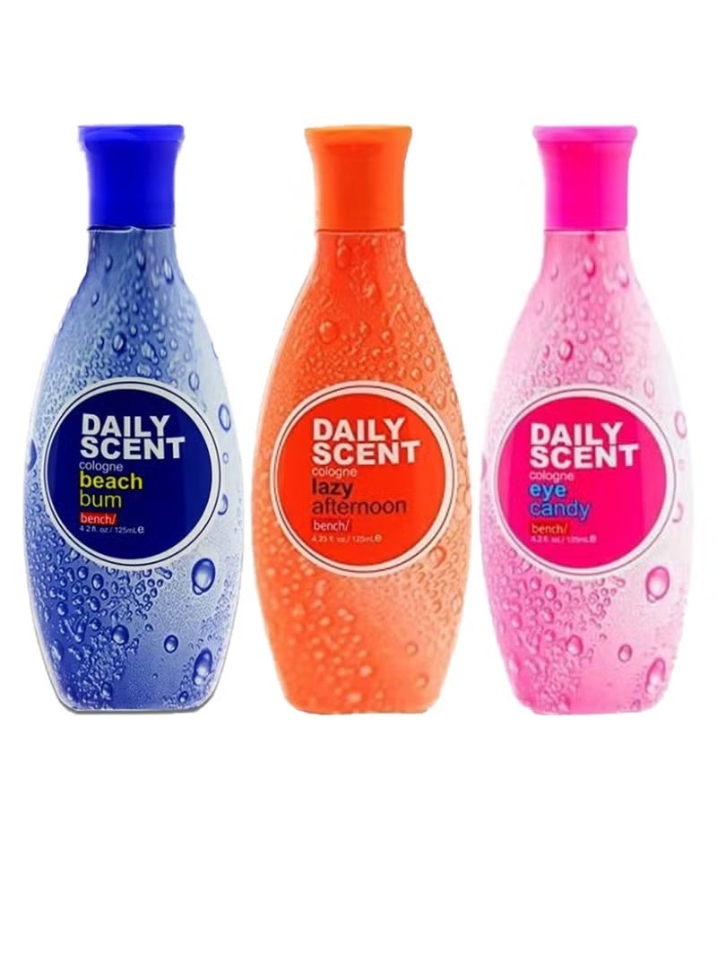 بينش مجموعة عطر فلبيني كولونيا ديلي سينت مكونة من 3 قطع عطرية منعشة جذابة لإضفاء لمسة من النشاط والحيوية على روتينك اليومي 125*3 مل