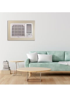 Generic High quality prefabricated beige wood window air conditioner frame Air conditioner frames Decorative frame that prevents dust and insects Preserves air conditioning air Easy disassembly, installation, and cleaning  - Image 3