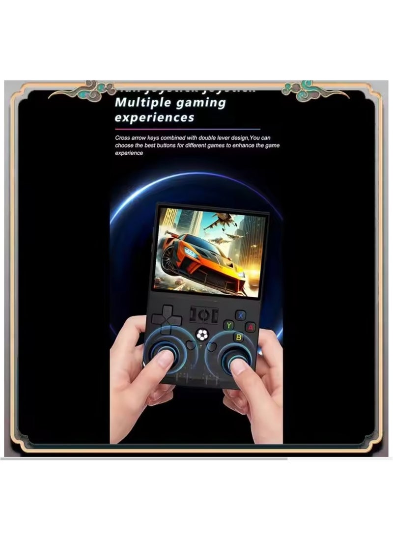 Retro Handheld R36PRO Game Console With 64G TF Card,Support 20000+Games,3.5 Inch IPS Portable Rechargeable Open Source Game Console Emulator ,Support WiFi.(Black)  - Image 4