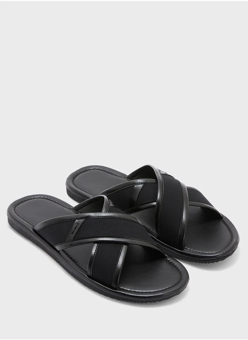 Robert Wood Cross Strap Sandals