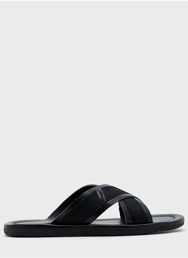 Robert Wood Cross Strap Sandals