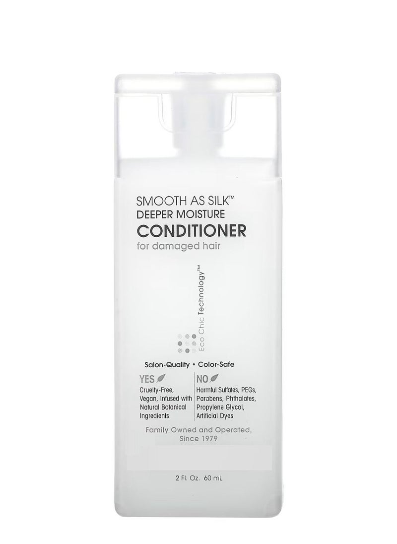 Giovanni 2 Chic - Giovanni Smooth As Silk Deeper Moisture Hair Conditioner For Damaged Hair  Deep Moisture For Manageable Smoothness Detangles While Protecting Against Split Ends 60 Ml - Image 1