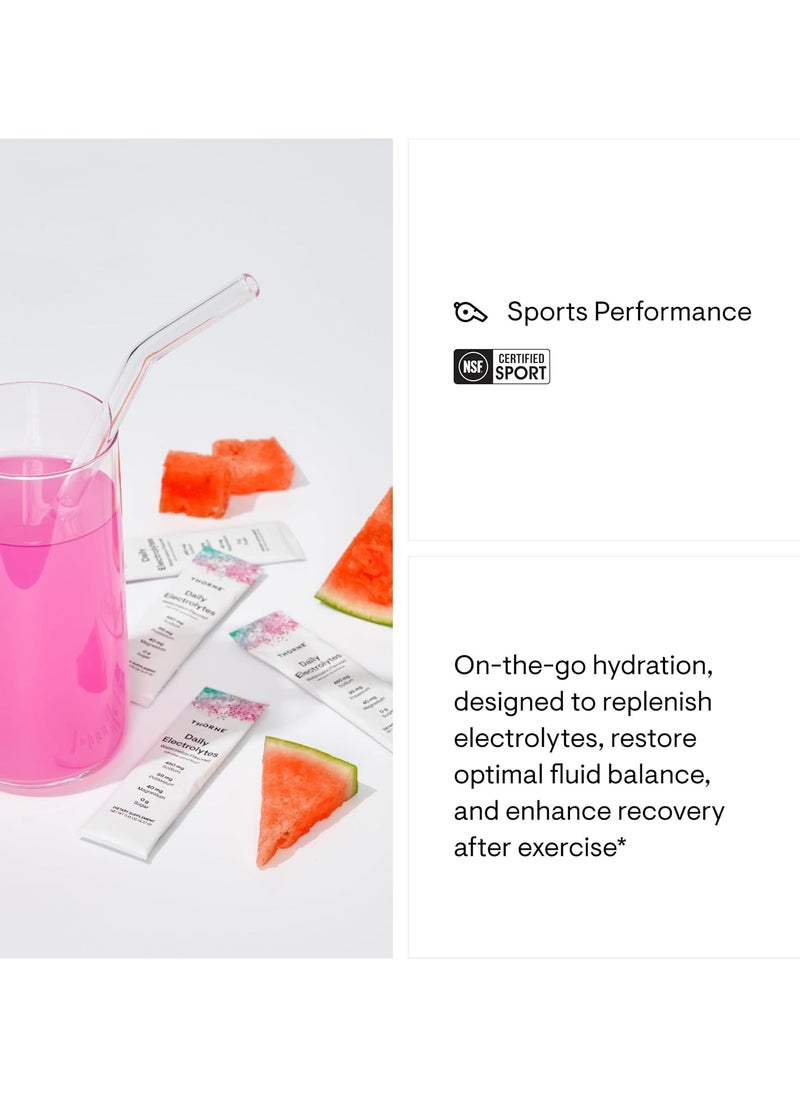 Thorne Daily Electrolytes Watermelon Flavored With Other Natural Flavors 480 Mg Sodium 30 Stick Packs 30  - Image 4