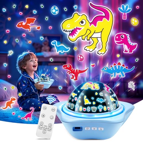 One Fire Onefire Star Projector Light Up Toys, Glow In The Dark Stars for Ceiling Projection Kids Toys,Dimmable Night Light Projector for Kids Room,Remote Dinosaur Toys for Boys,Dinosaur Gifts for Toddler Toys - Image 1