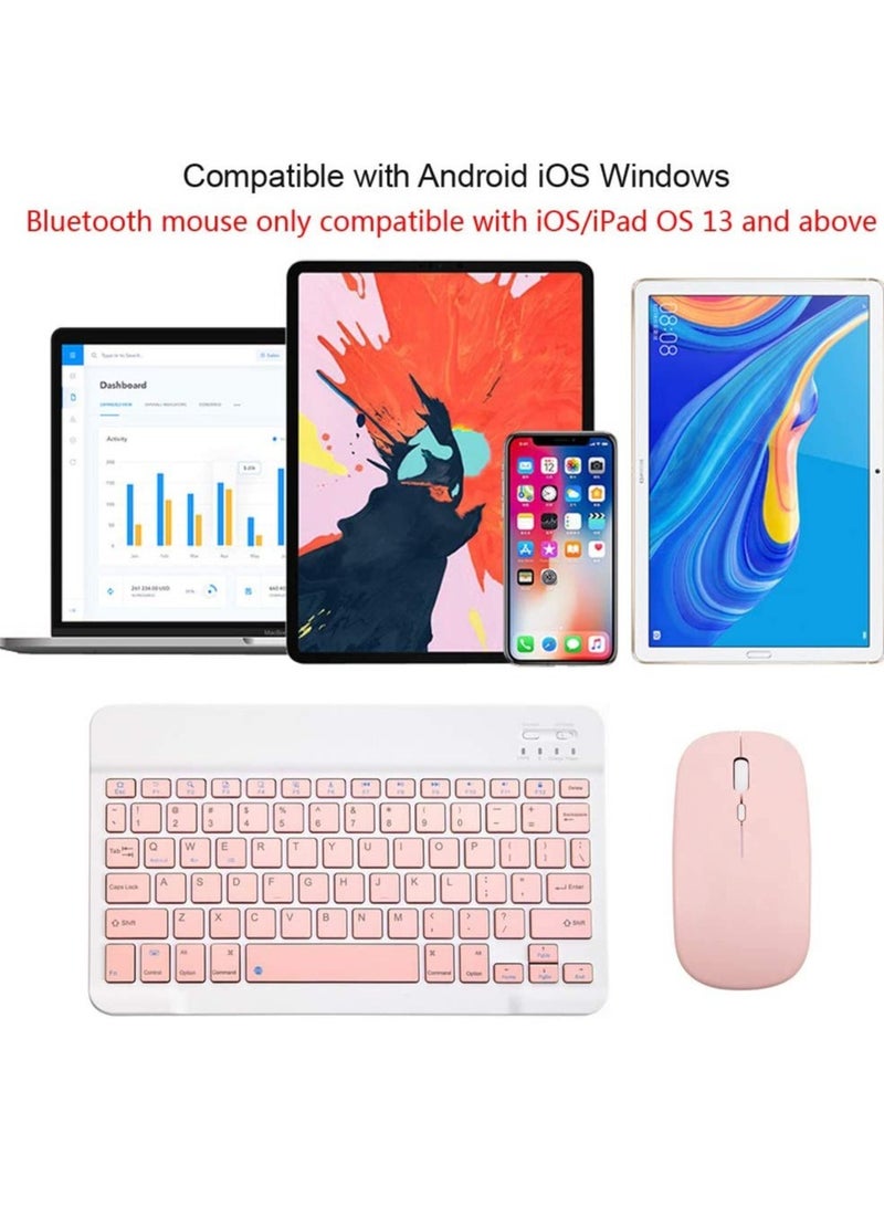 Ultra-Slim Bluetooth Rechargeable Portable Wireless Keyboard And Mouse Combo  For Apple iPad iPhone iOS 13 And Above Samsung Tablet Smartphone And Android Windows - Image 3