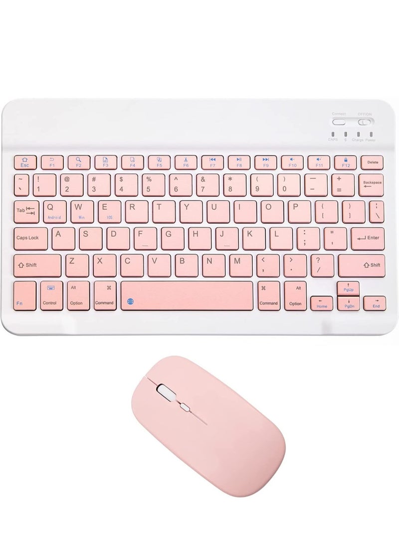 Ultra-Slim Bluetooth Rechargeable Portable Wireless Keyboard And Mouse Combo  For Apple iPad iPhone iOS 13 And Above Samsung Tablet Smartphone And Android Windows - Image 1
