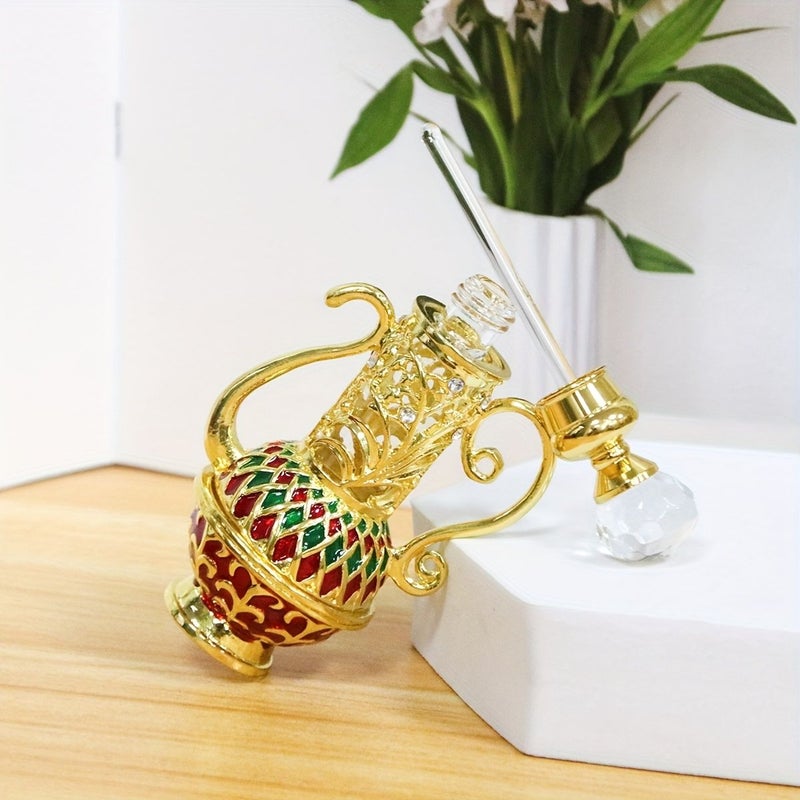 A 0.41 Oz Empty Bottle Blue Green Wine Jug Perfume Bottle Home Decoration Dressing Table Ornament Ladies Festival Gift Portable Travel Essential Portioning Storage - Image 2