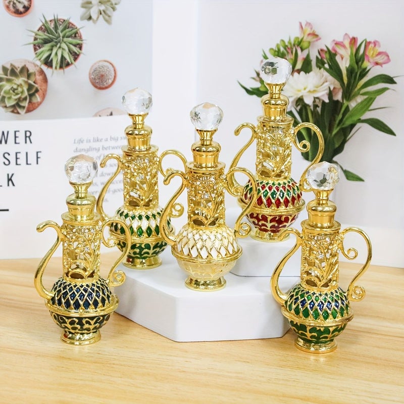 A 0.41 Oz Empty Bottle Blue Green Wine Jug Perfume Bottle Home Decoration Dressing Table Ornament Ladies Festival Gift Portable Travel Essential Portioning Storage - Image 1
