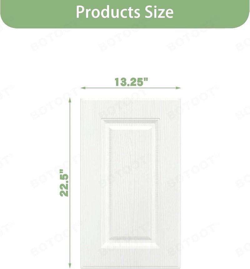 BOTOOT Built-in Cabinet Doors - Cabinet Doors for Kitchen, Living Room, Bedroom, Bathroom - 22.5 Inch High (White Texture, 13.25 Inch Wide) - Image 3