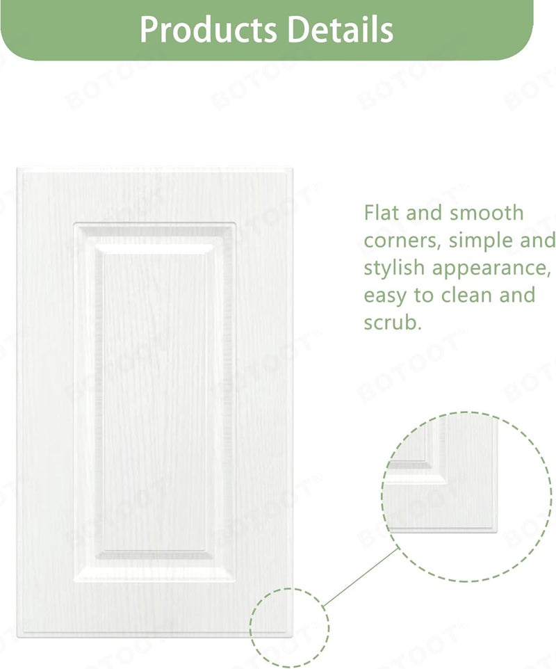 BOTOOT Built-in Cabinet Doors - Cabinet Doors for Kitchen, Living Room, Bedroom, Bathroom - 22.5 Inch High (White Texture, 13.25 Inch Wide) - Image 2