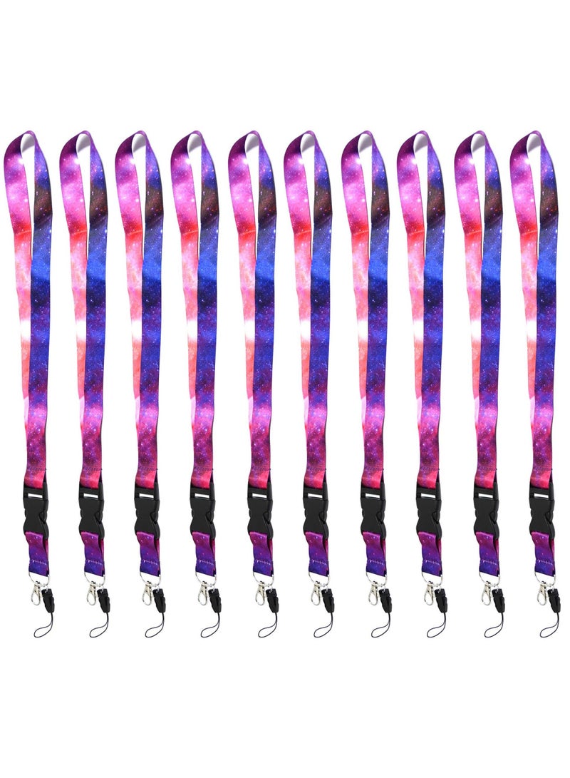 FIS Bag of 10 Fancy Lanyard With Metal Hook Width:2.5CM, Length:90CM Purple/Pink Colour -FSNAF4 - Image 1