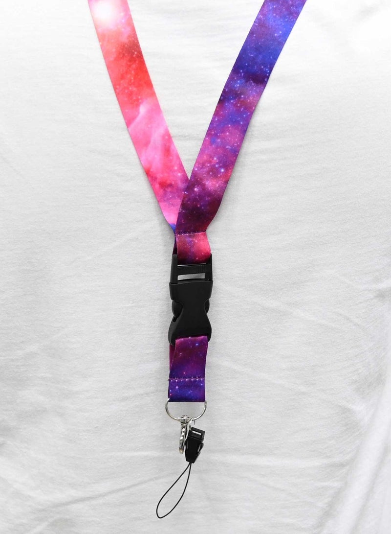 FIS Bag of 10 Fancy Lanyard With Metal Hook Width:2.5CM, Length:90CM Purple/Pink Colour -FSNAF4 - Image 5