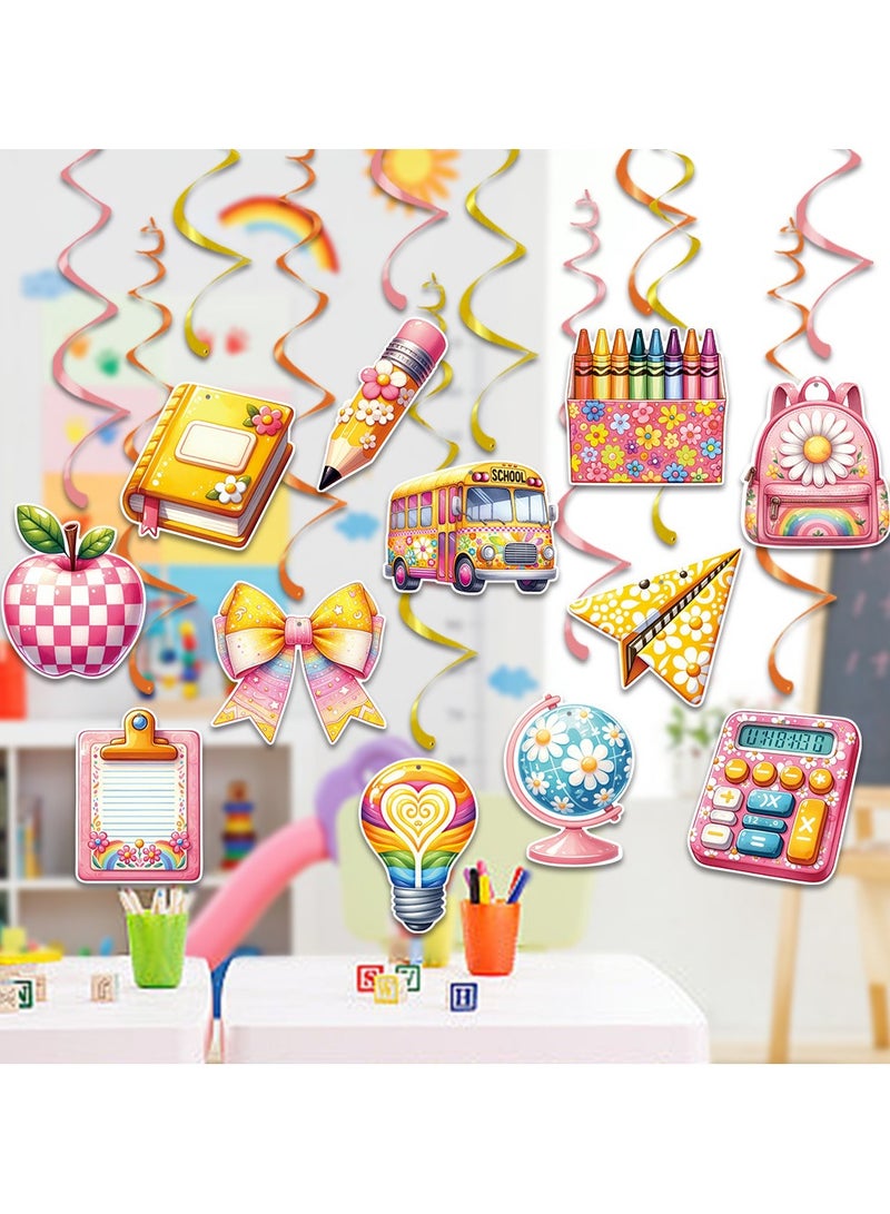 general Back to School Party Decorations 3 Packs with School Bag  Bus Book Globe Calculator Crayon Designs for Kindergarten Elementary Middle School​ - Image 3