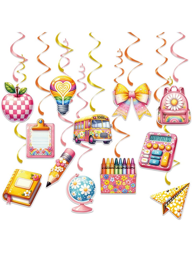 general Back to School Party Decorations 3 Packs with School Bag  Bus Book Globe Calculator Crayon Designs for Kindergarten Elementary Middle School​ - Image 1