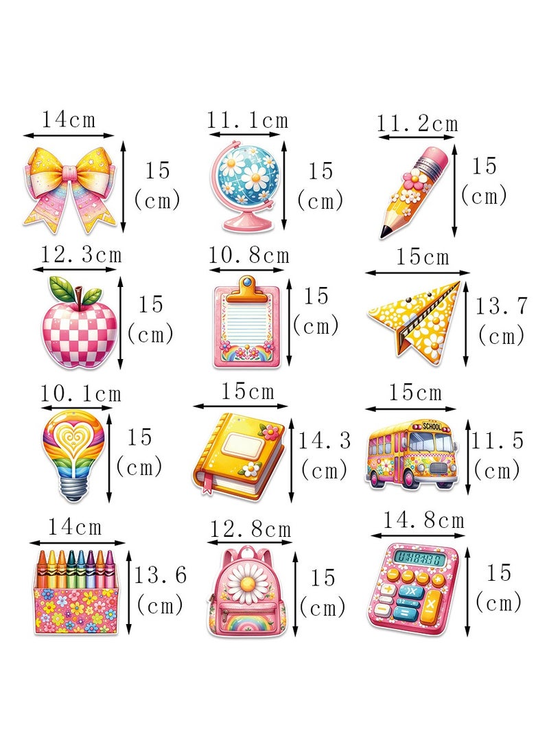 general Back to School Party Decorations 3 Packs with School Bag  Bus Book Globe Calculator Crayon Designs for Kindergarten Elementary Middle School​ - Image 4