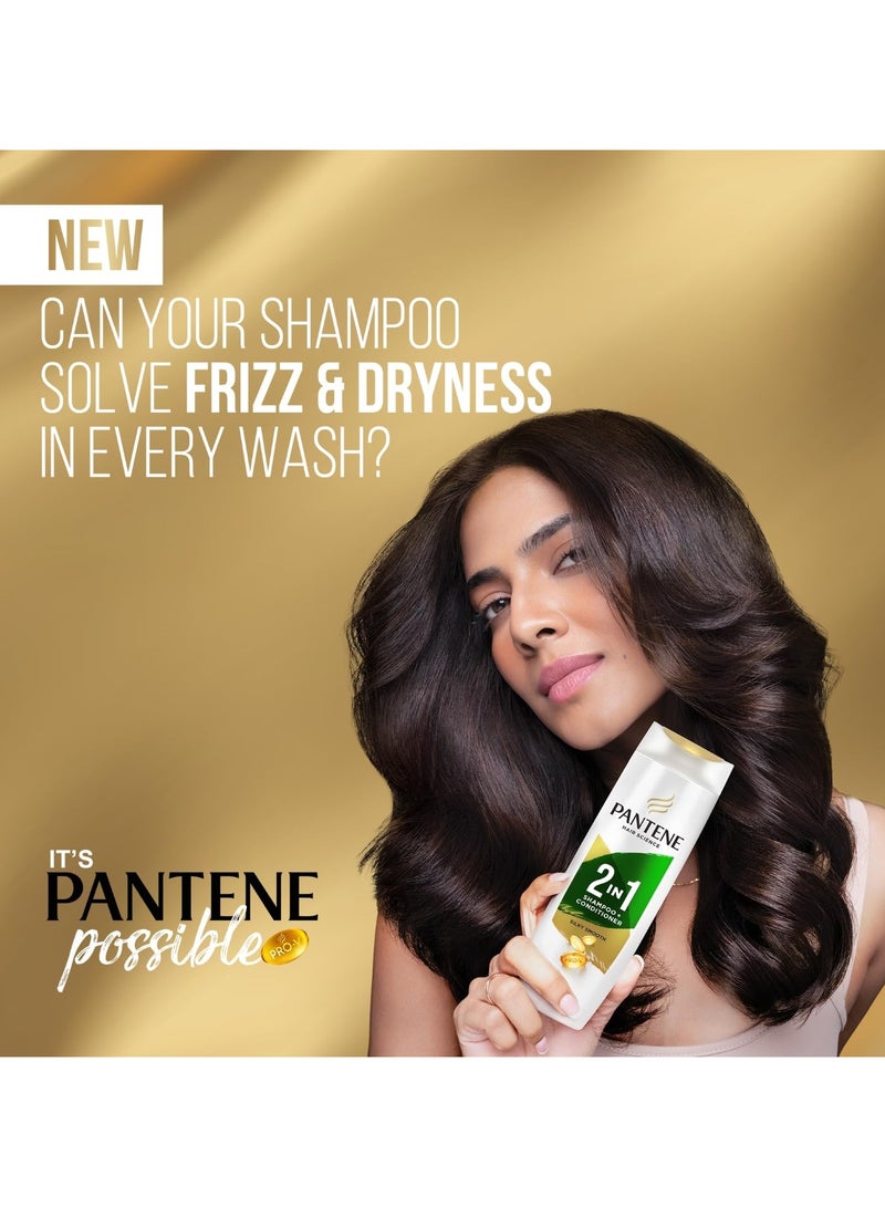 Pantene Advanced Hairfall Solution, 2in1 Anti-Hairfall Silky Smooth Shampoo & Conditioner for Women, 180ML - Image 4