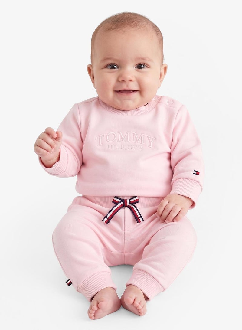 TOMMY HILFIGER Kids Crew Neck Sweatshirt and Pant Set - Image 1