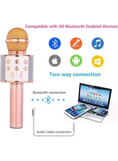 Generic Wireless Bluetooth Karaoke Microphone,3 in 1 Portable Handheld Karaoke Mic Speaker Machine,Karaoke Machine for Kids,Home Party Singing Machine Microphone,Birthday Party,Best Gifts for Kids  - Image 2