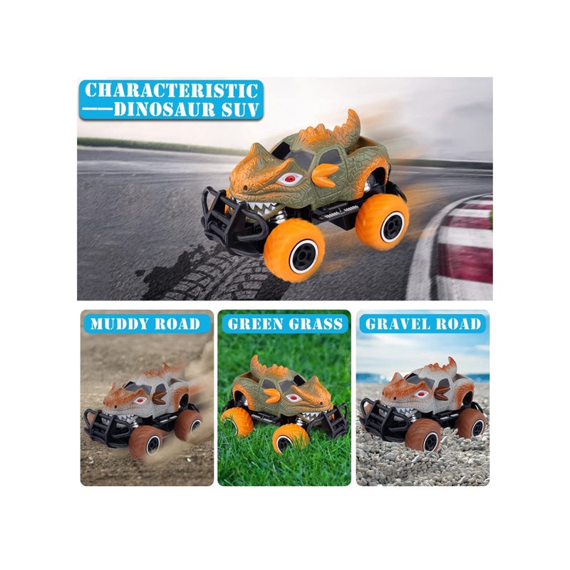 SOLARAE Dinosaur Remote Control Car Toys Mini RC Race Car Monster Trucks Toddler Gifts Stunt Toy Car for Boys Age 3 5 6 4 7 - Image 2